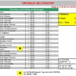 Fahrplan Ortsbus Geltendorf (Probebetrieb)