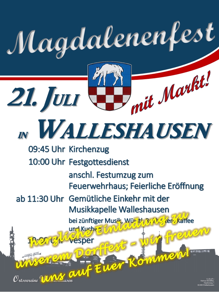 Plakat Magdalenenfest 2019